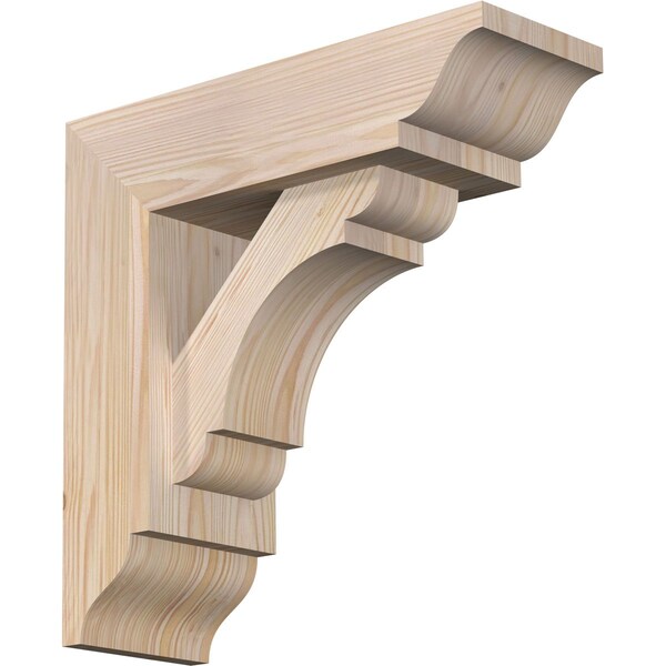 Ekena Millwork Olympic Traditional Smooth Bracket w/ Offset Brace, Douglas Fir, 5 1/2"W x 16"D x 16"H BKT0604X16X16OLY01SDF - main